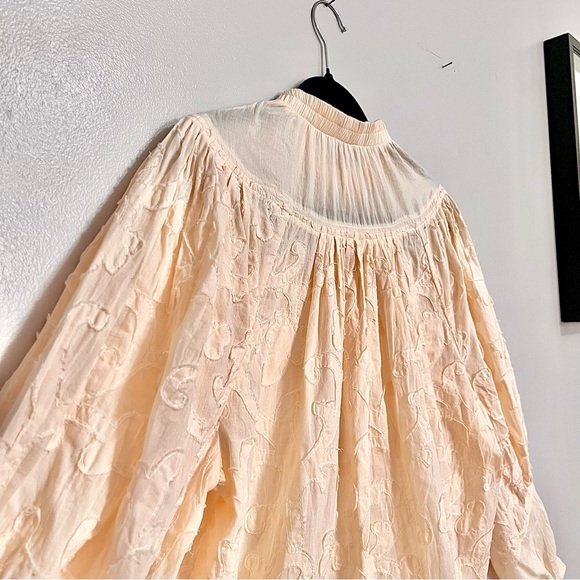 NWOT Rebecca Taylor Beige/Crème Floral Top-Stitching Blouse MSRP$350 - Picture 13 of 16